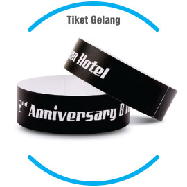 Percetakan Tiket Gelang Wristband Percetakan Tiket Gelang Wristband